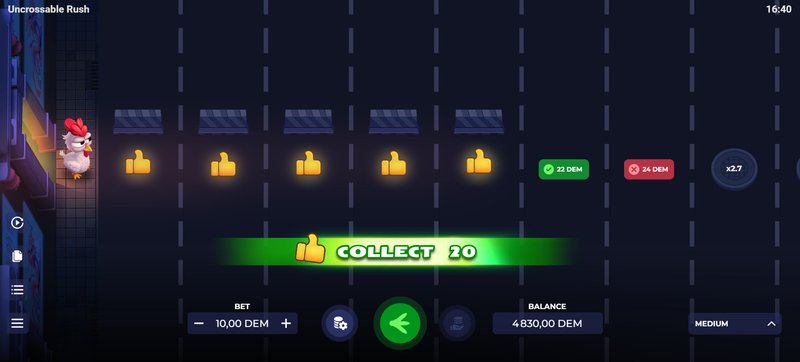 Uncrossable rush - La emocionante experiencia de jugar en Uncrossable Rush en Chile